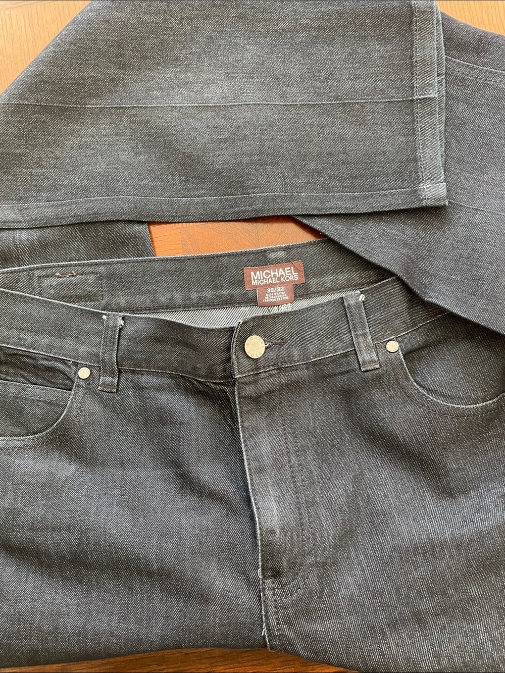Michael Kors Men's Dark Charcoal Slim Straight Jeans